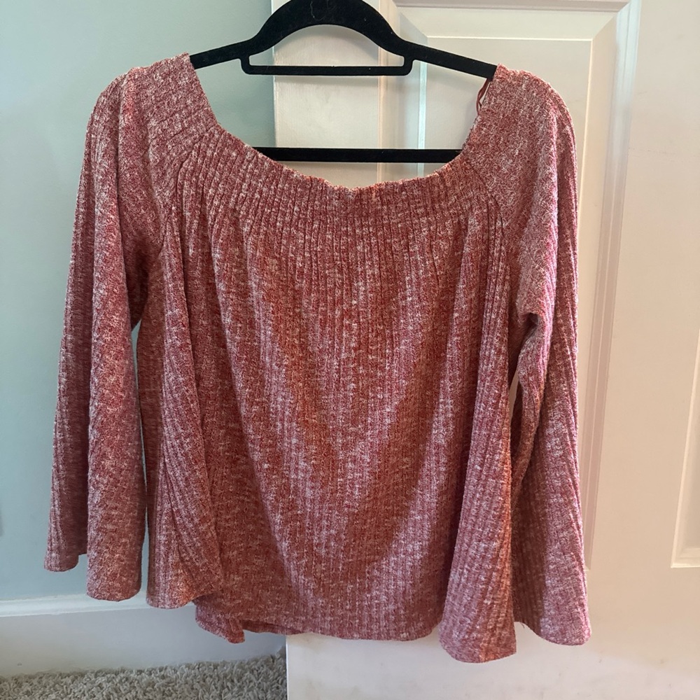 Ribbed Off-Shoulder Top - Picture 2 of 3